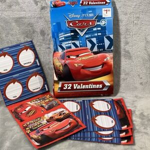 Disney Cars 2 32 Valentines Cards‎ 2012 Open Box Complete
